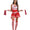 Women's High School Cheer Girl Uniform Top Vest & Skirt