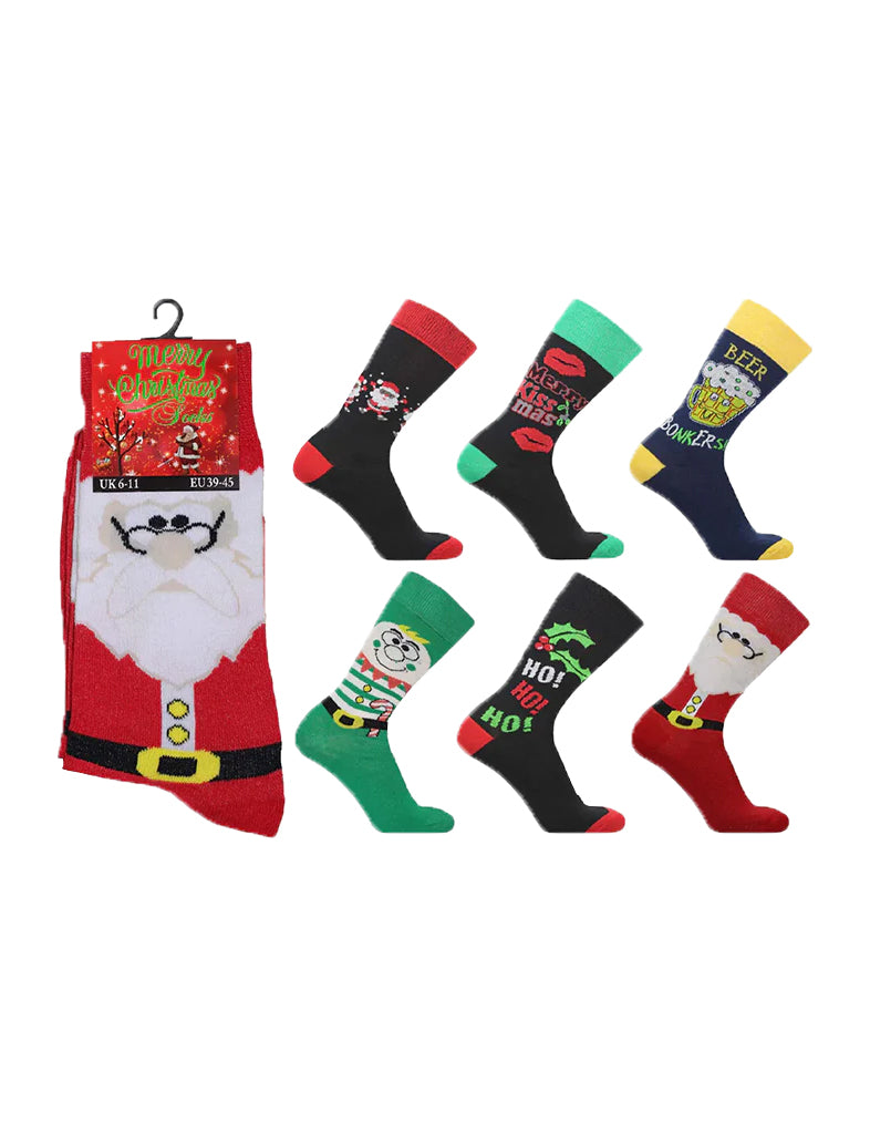 Men Christmas Socks (Pack of 6)