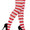 Adult Red and White Stripe Tights