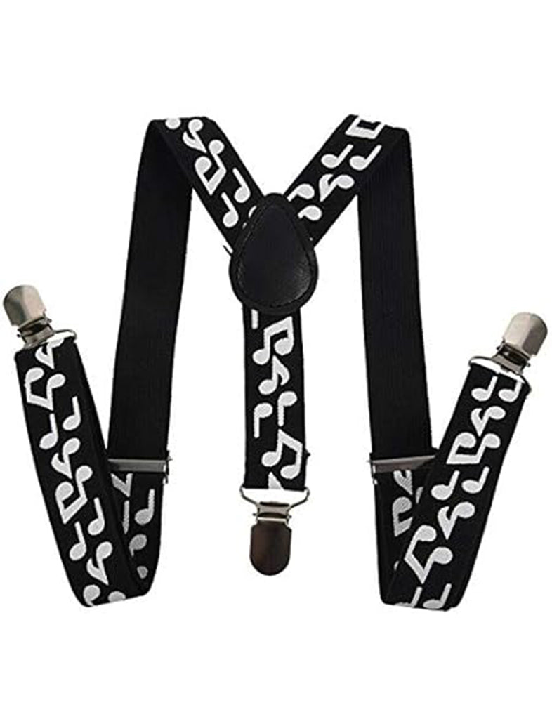 Black and White Music Printed Braces (2.5 cm)