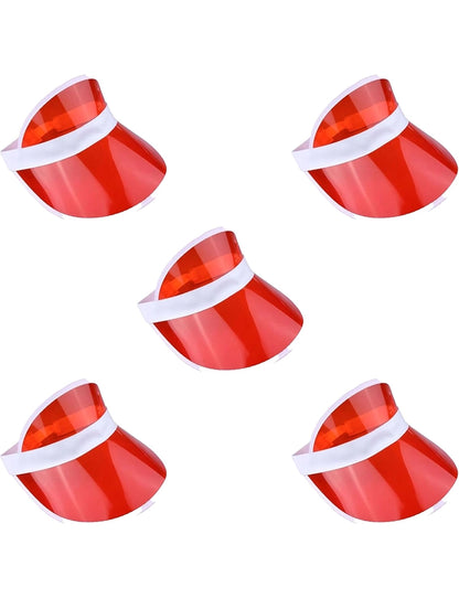 Unisex Poker Visor Hat red pack 5 