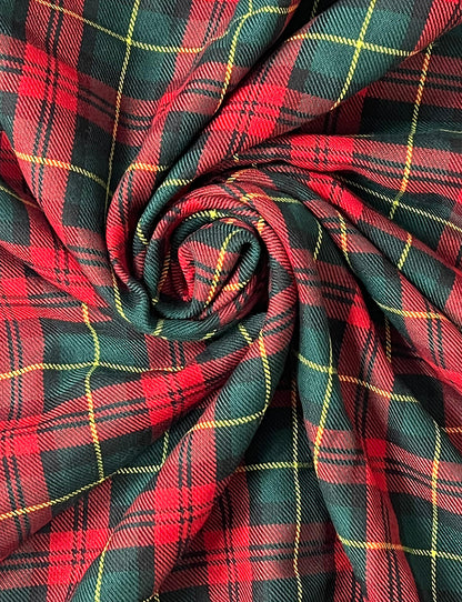 Tartan Open Fabric: Perfect for Decoration, Kilts, Skirts, and Bridal Wear