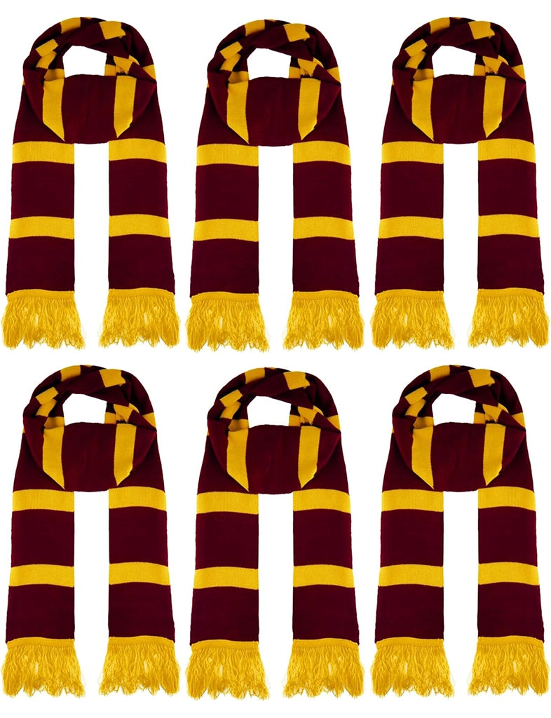 Unisex Wizard Marron Yellow Scarf For Adults And Kids pack 6