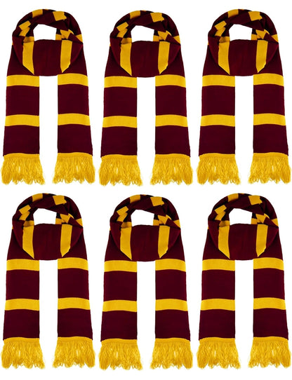 Unisex Wizard Marron Yellow Scarf For Adults And Kids pack 6