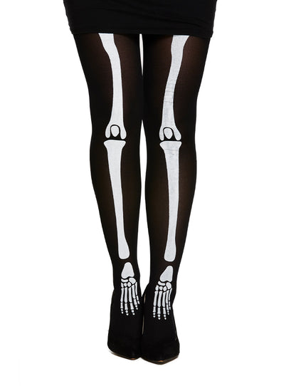 Adult Skeleton Print Tights