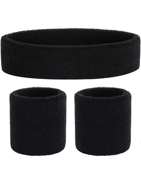 Ladies Gym Exercise Sports Neon Sweat Headband & Wristbands Set