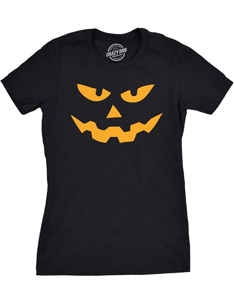 Halloween Pumpkin Style Women's Black T-Shirt