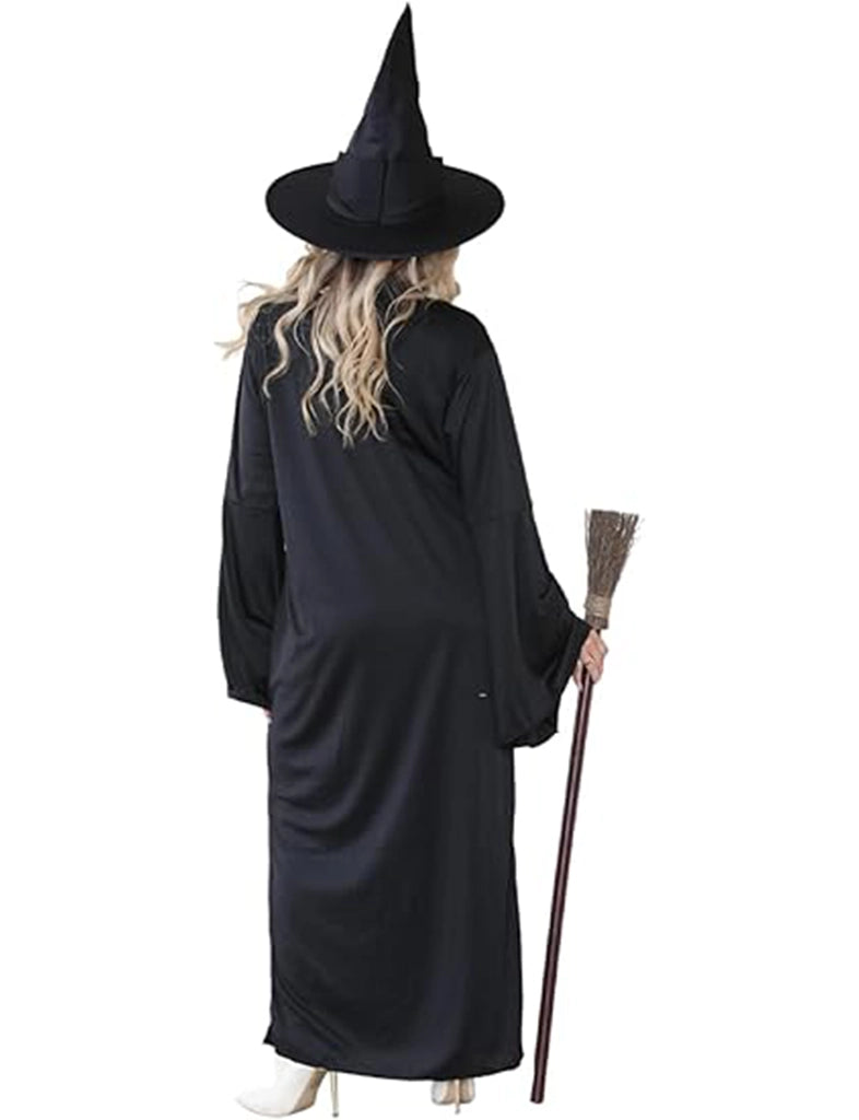 Ladies Wicked Witch Of The West Costume Set - Dress, Hat & Green Facepaint