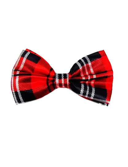 3 Pcs Men's Wear Tartan Set  (Hat, Bow Tie, Braces)