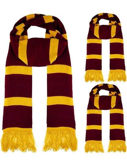 Unisex Wizard Marron Yellow Scarf For Adults And Kids pack 3