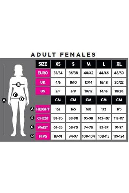 Ladies Sexy Miss Mouse Costume Dress size chart