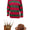 3-Piece Men’s Red and Green Knitted Set: Jumper, Hat, and Claw Gloves