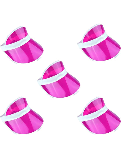 Unisex Poker Visor Hat pink pack 5 