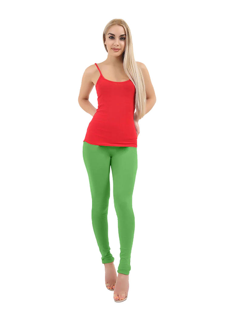 Womens Cotton Leggings green