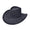 Unisex Leather Look Cowboy Hat black