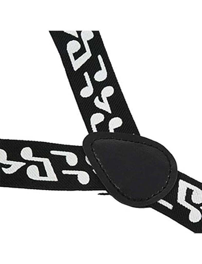 Black and White Music Printed Braces (2.5 cm)