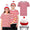 Kids' Red and White Striped T-Shirt, Knitted Hat & Black Wizard Glasses Set