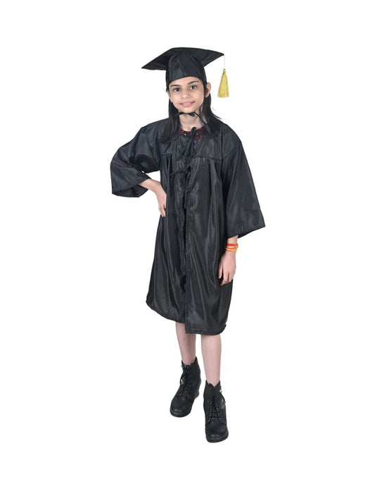 Girls Primary School Graduation Gown and Cap 2-Piece Set