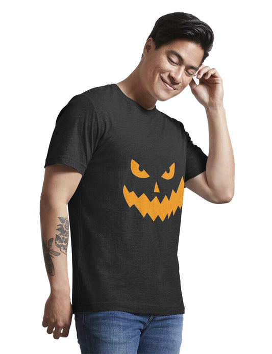 Halloween Pumpkin Style Men's Black T-Shirt