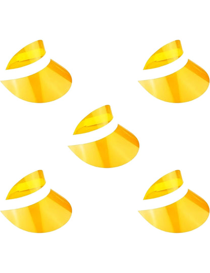 Unisex Poker Visor Hat yellow pack 5