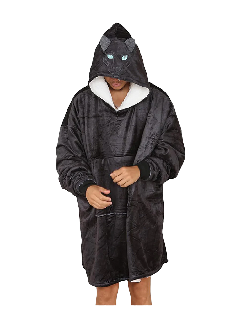 Adult Animal Face Hoodie Blanket