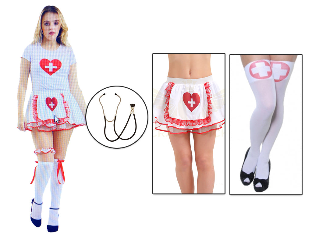 Valentine's Naughty Nurse Costume Set