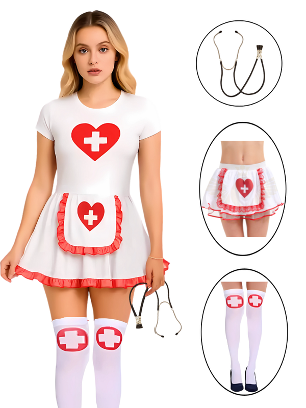 Valentine's Naughty Nurse Costume Set