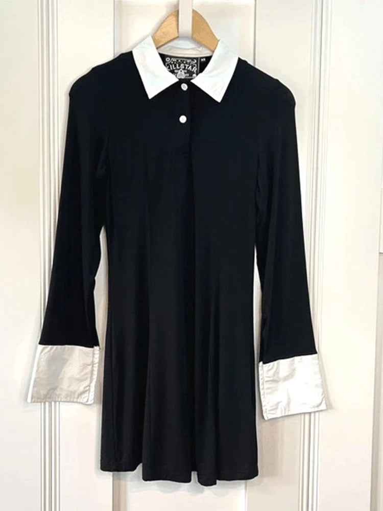 Halloween Wednesday Gothic School Girl Costume Set