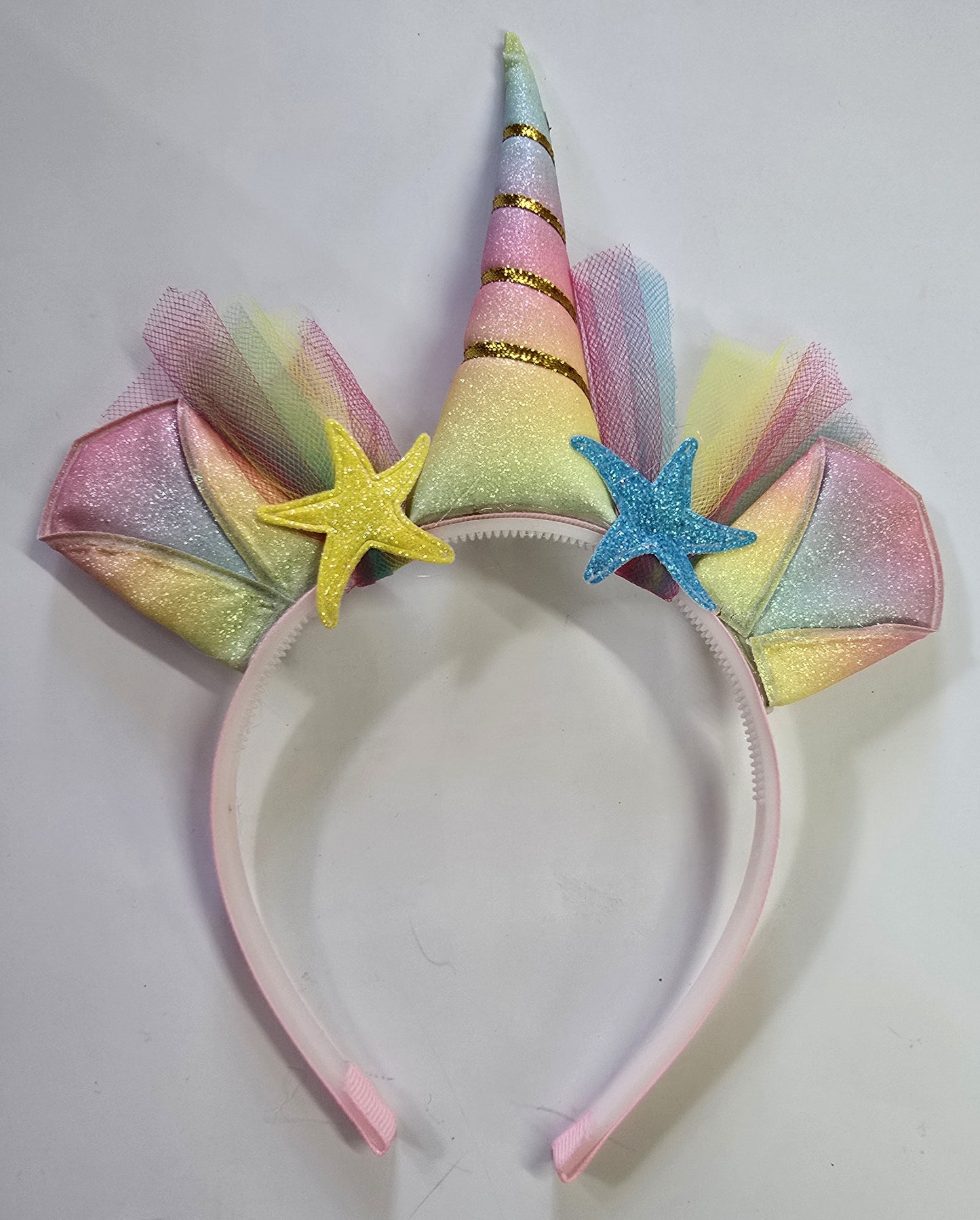 Girls Pastel Unicorn Flower Headband
