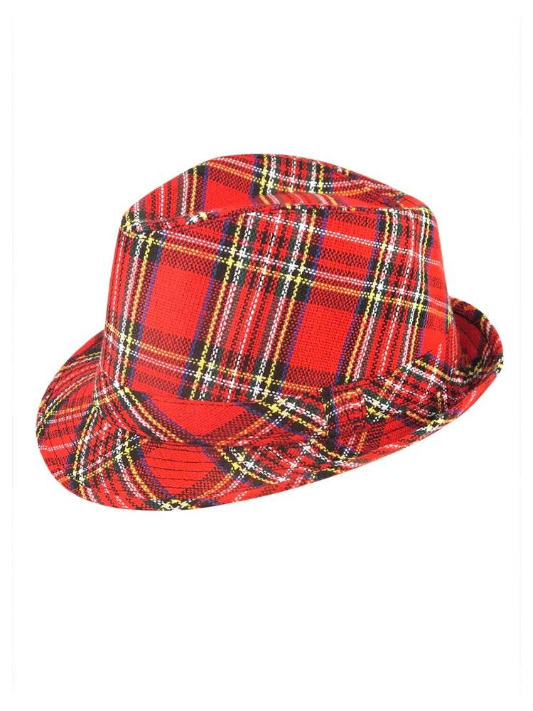 Adult Tartan Trilby Hat 27 Cm - thefancydress.co.uk