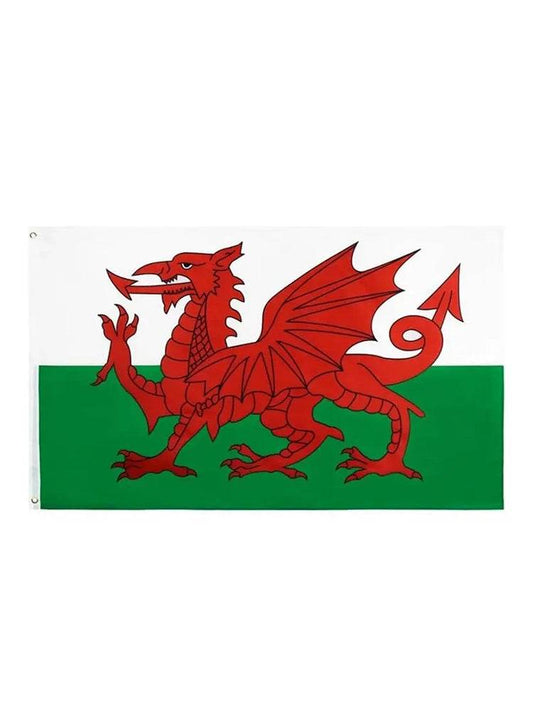 Wales Red Dragon Cymru UK World Country Flags 5ft X 3ft - thefancydress.co.uk