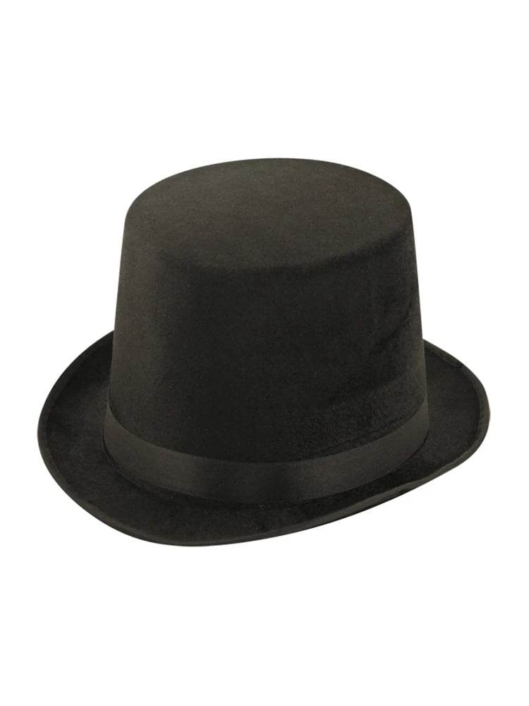 Wickedfun Black Lincoln Velour Hat - thefancydress.co.uk