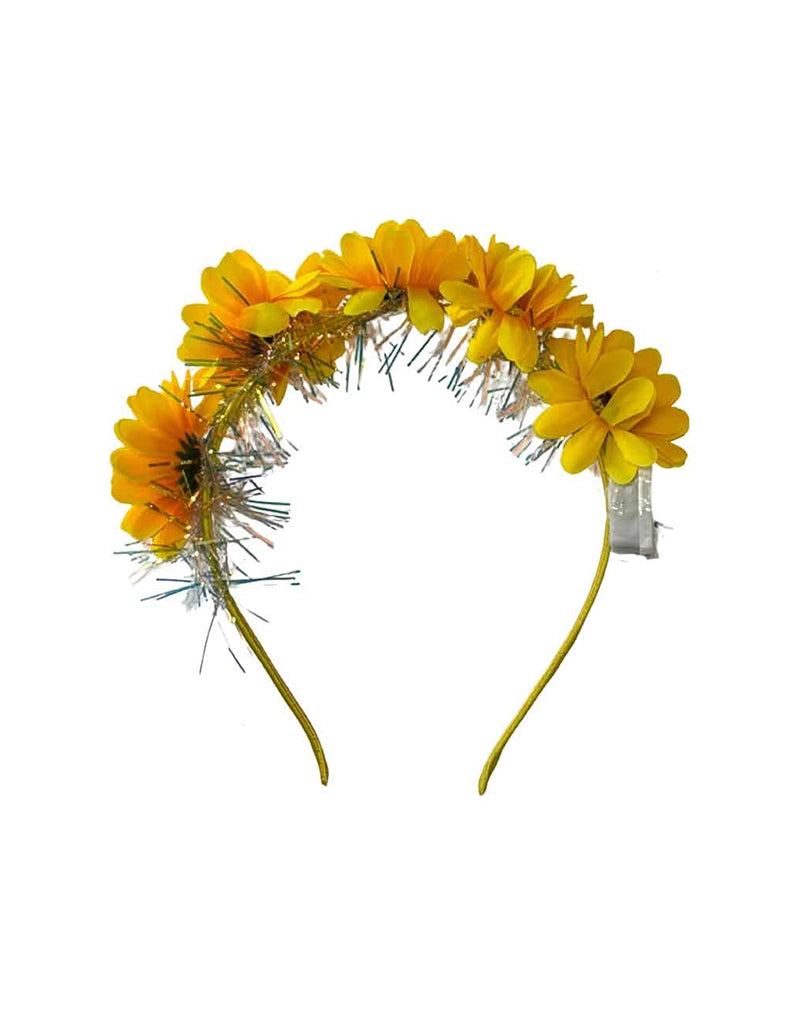 Women Girls LED Glowing Flashing Light Up Sunflower Headband