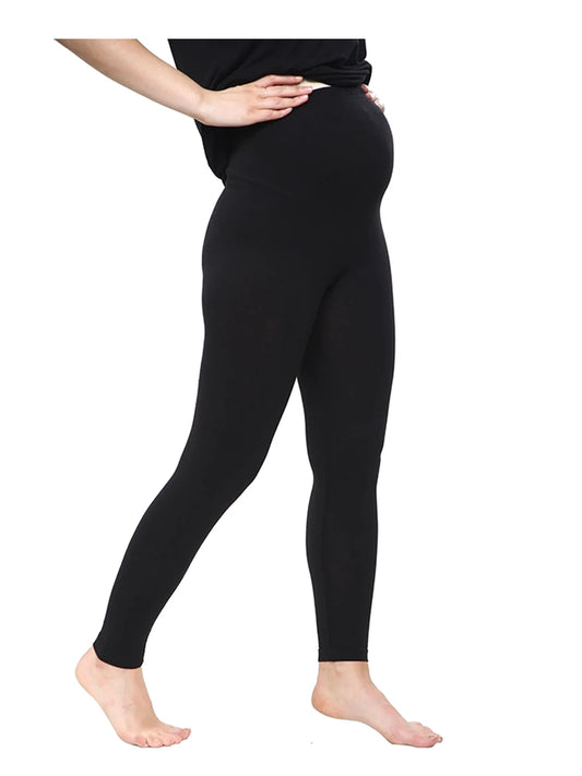 Women Thick Full Length Cotton Maternity Leggings