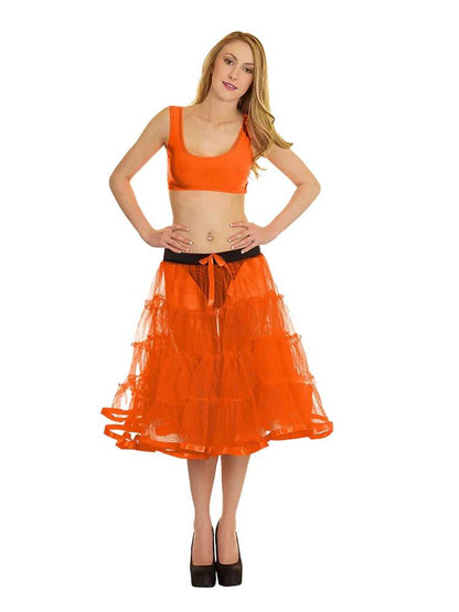 Women's 4 Tier Petticoat with Ribbon Tutu Skirt - thefancydress.co.uk