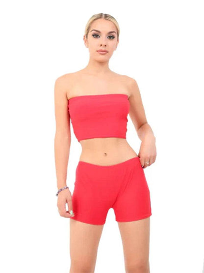 Women's Boob Tube Bandeau Crop Bra Top - thefancydress.co.uk