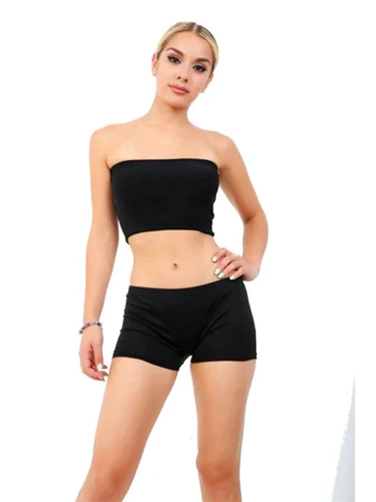 Women's Boob Tube Bandeau Crop Bra Top - thefancydress.co.uk