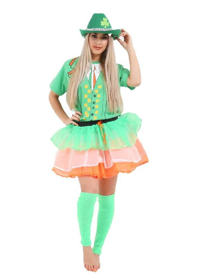 Women's Irish Printed T-Shirt - thefancydress.co.uk