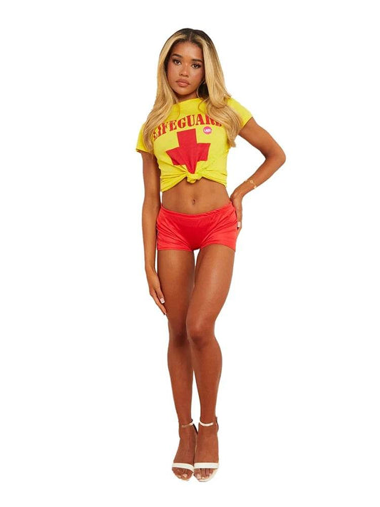 Women's Life Guard Beach Bay Costume - thefancydress.co.uk