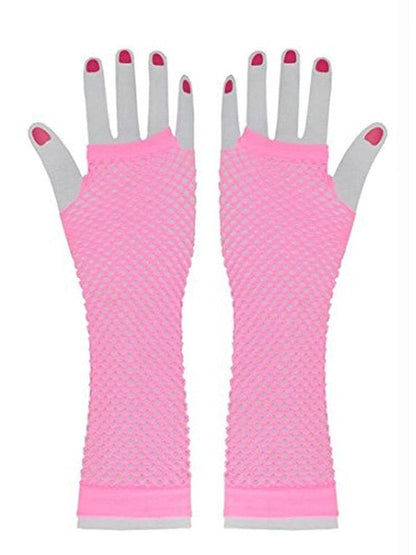 Women’s Long Fishnet Fingerless Gloves - thefancydress.co.uk