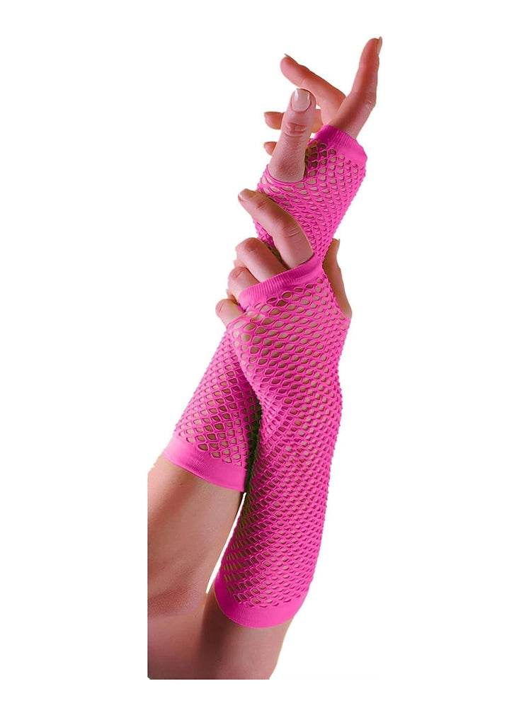 Women’s Long Fishnet Fingerless Gloves - thefancydress.co.uk