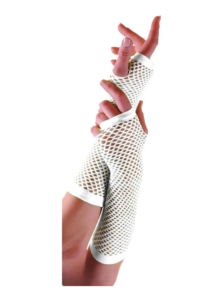 Women’s Long Fishnet Fingerless Gloves - thefancydress.co.uk