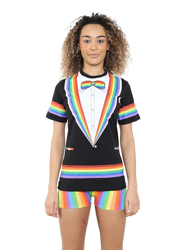 Women's Rainbow Printed T-Shirt