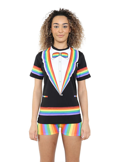 Women's Rainbow Printed T-Shirt