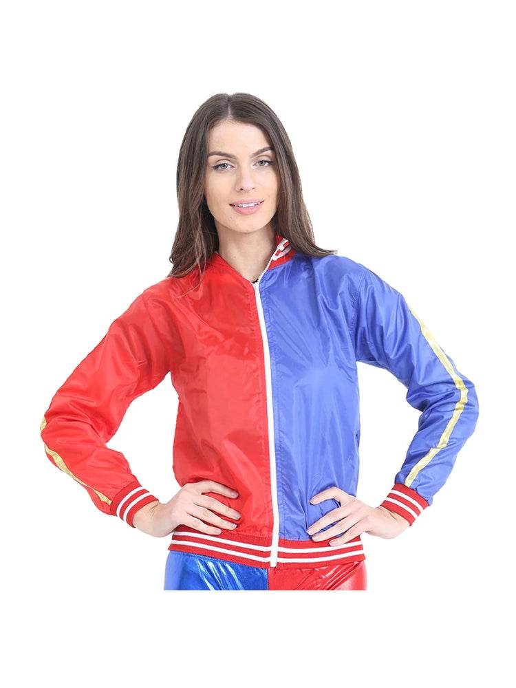 Women's Red and Blue Jacket - thefancydress.co.uk