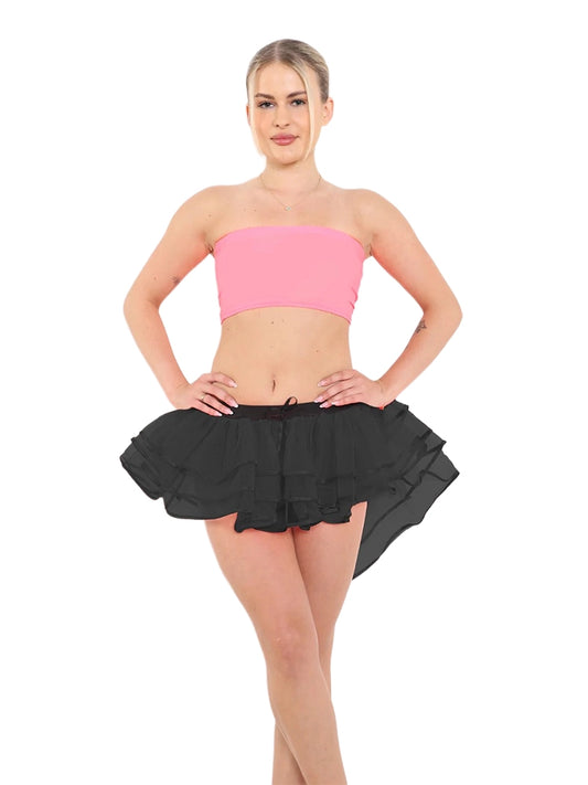 Women's Tutu Skirts - Classic 3 Layered Elastic Burlesque Tutu Skirt black