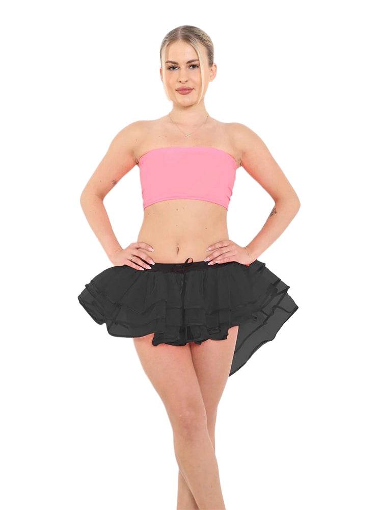 Women's Tutu Skirts - Classic 3 Layered Elastic Burlesque Tutu Skirt - thefancydress.co.uk