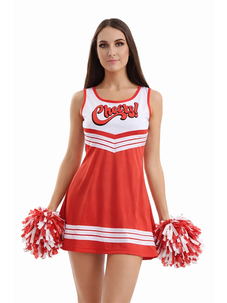 Women's Fancy Sleeveless Cheerleader Costume