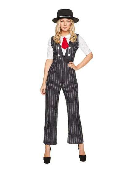 Women's Gangster Mafia Girl Costume - thefancydress.co.uk