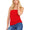 Women's Red Strapless Ruched Boob Tube Bandeau Tops